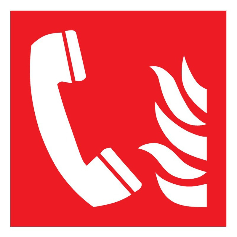 TELEPHONE A UTILISER EN CAS D'INCENDIE 200x200mm TELEPHONE A UTILISER EN CAS D'INCENDIE 200x200mm