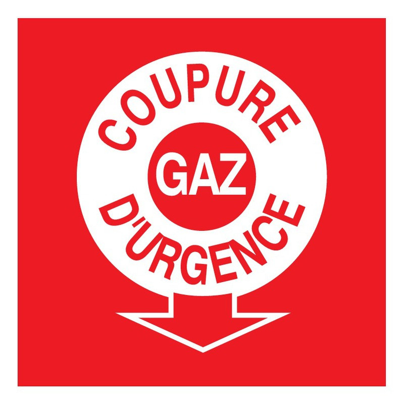 COUPURE GAZ D'URGENCE 200x200mm