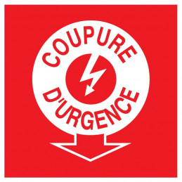 COUPURE ELECTRICITE D'URGENCE 200x200mm
