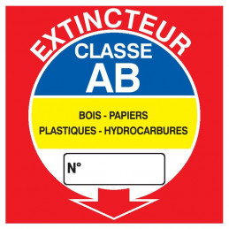 EXTINCTEUR CLASSE AB 200x200mm