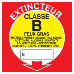 EXTINCTEUR CLASSE B 200x200mm