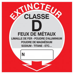 EXTINCTEUR CLASSE D 200x200mm