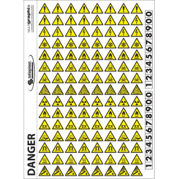 PLANCHE PICTOS AVERTISSEMENT 300X220mm