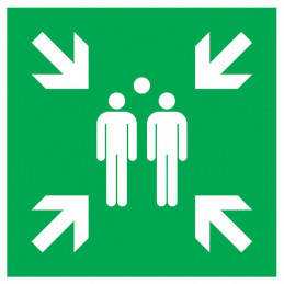 POINT DE RASSEMBLEMENT APRES EVACUATION 200X200mm