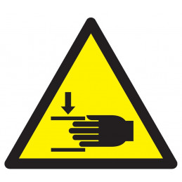 DANGER, ECRASEMENT DES MAINS 100x100x100mm