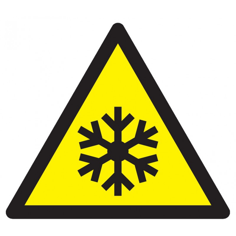 DANGER, BASSES TEMPERATURES COND° DE GEL 100X100X100mm DANGER, BASSES TEMPERATURES COND° DE GEL 100X100X100mm