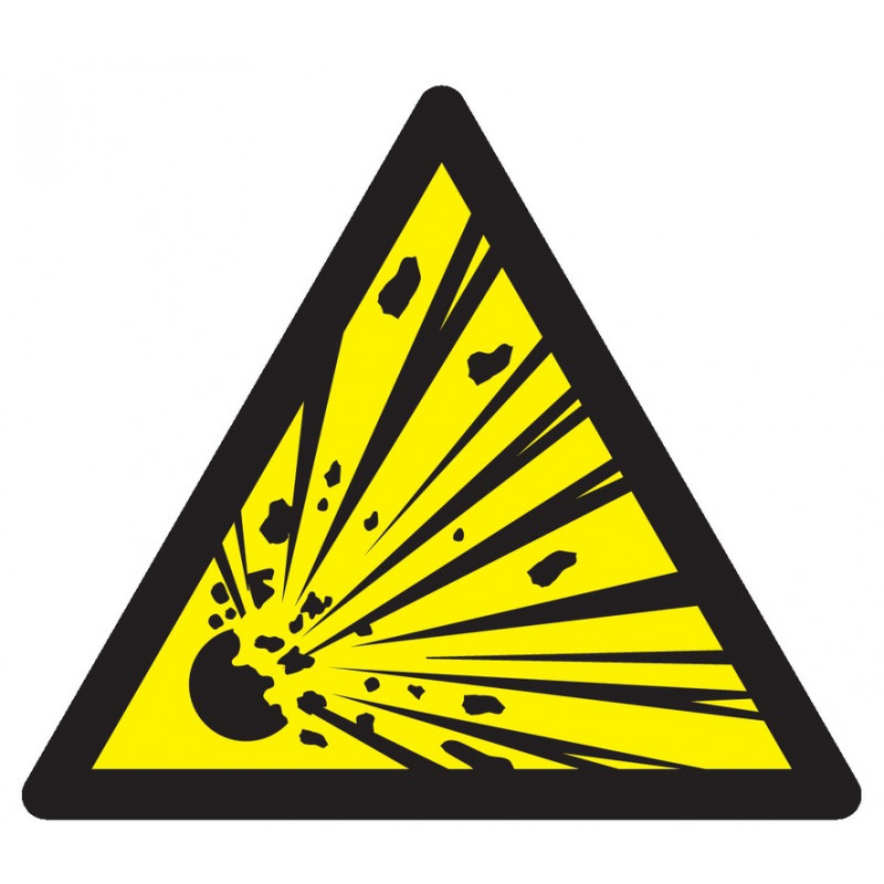 DANGER, MATIERES EXPLOSIVES 100X100X100mm