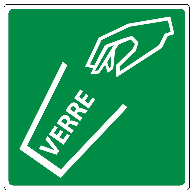 POUBELLE VERRE ADHESIF 200x200mm POUBELLE VERRE ADHESIF 200x200mm