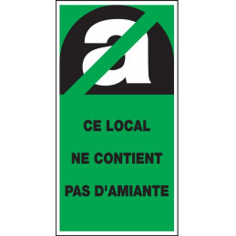 NE CONTIENT PAS D'AMIANTE 27x52mm (50 unités)