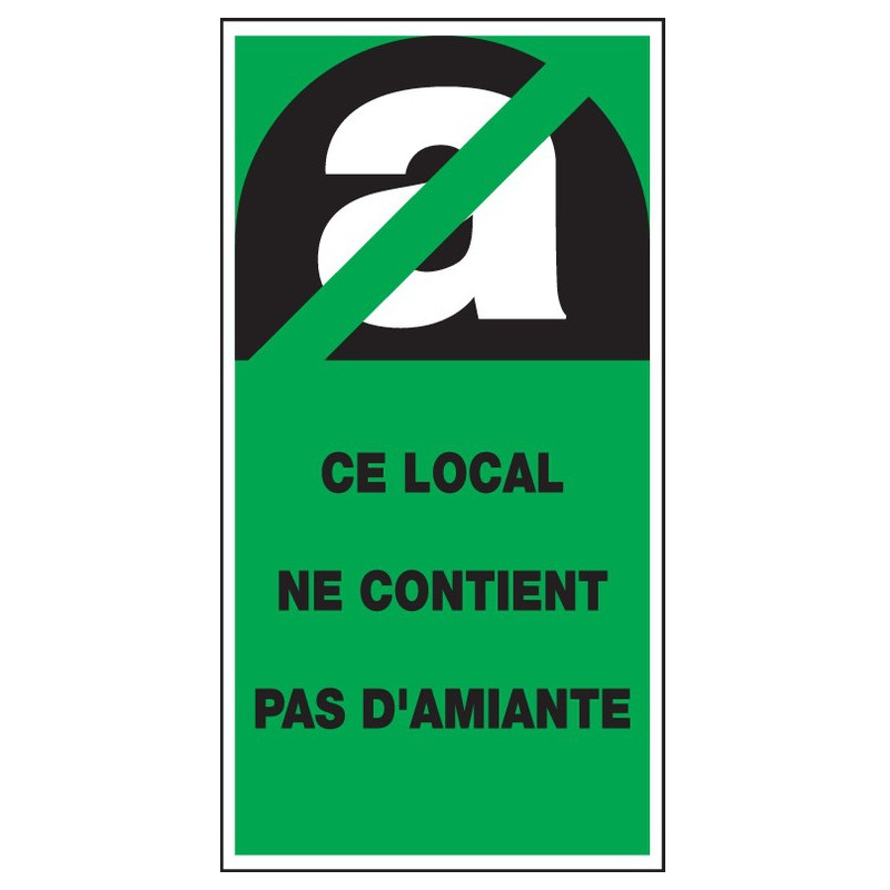 NE CONTIENT PAS D'AMIANTE 27x52mm (50 unités)