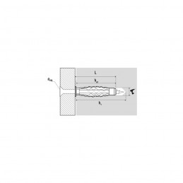 CHEVILLE UNIVERSELLE A COLLERETTE 8 x 40 (100 pièces)