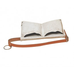 POCHE CLOUS CUIR CROUTE 2 COMPARTIMENTS