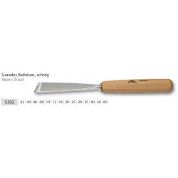 Couteau à sculpteur,long,poli,forme 2 - 4 mm