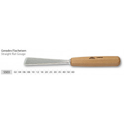 Couteau à sculpteur,long,poli,forme 3 - 6 mm