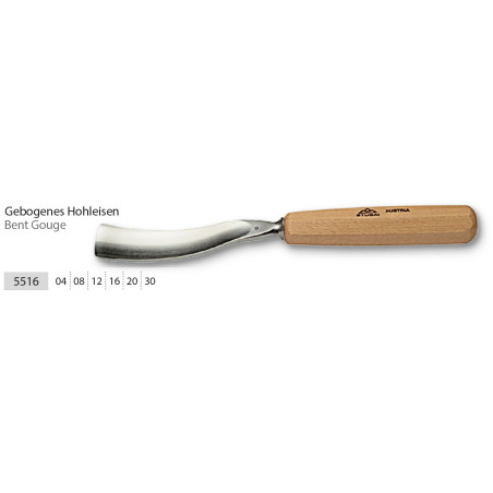 Couteau à sculpteur,long,poli,forme 16 - 8 mm