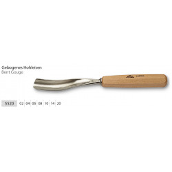Couteau à sculpteur,long,poli,forme 20 - 10 mm