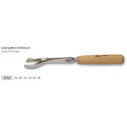 Couteau à sculpteur,long,poli,forme 32 - 10 mm