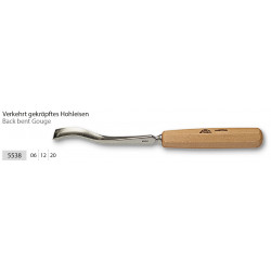Couteau à sculpteur,long,poli,forme 38 - 6 mm