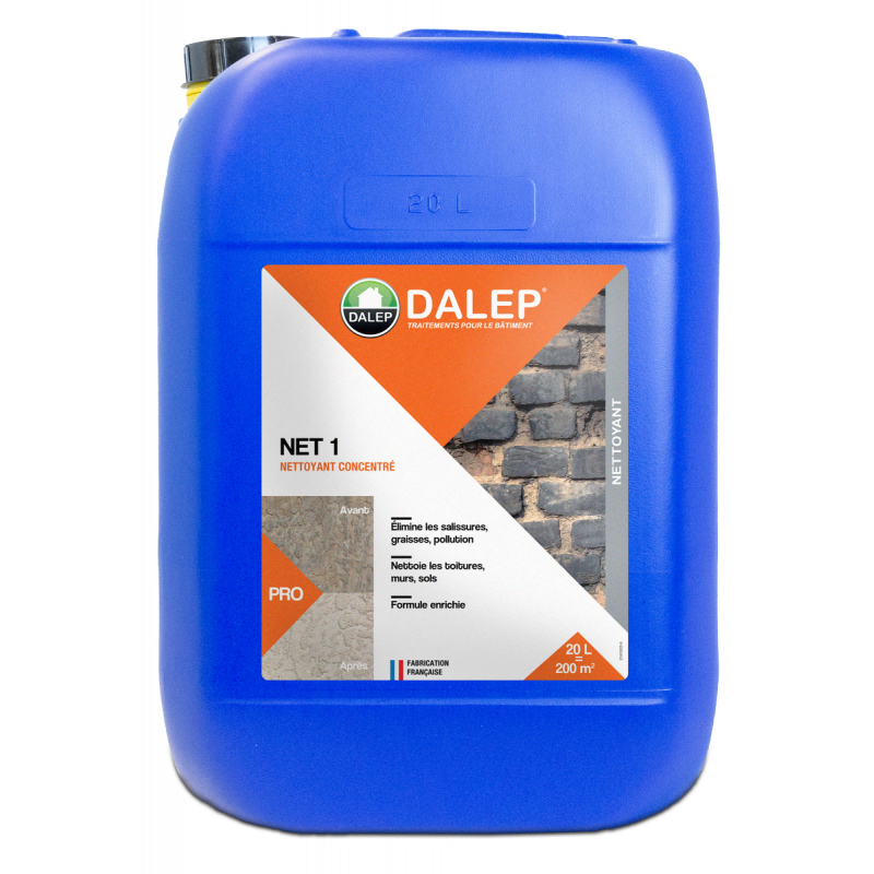 NET 1 - Nettoyant, décontaminant, Algicide 20L