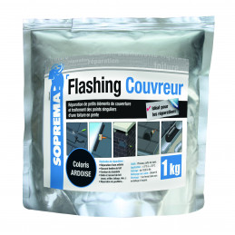 Résine de réparation des fissures - FLASHING COUVREUR RAL7021 Ardoise 1KG