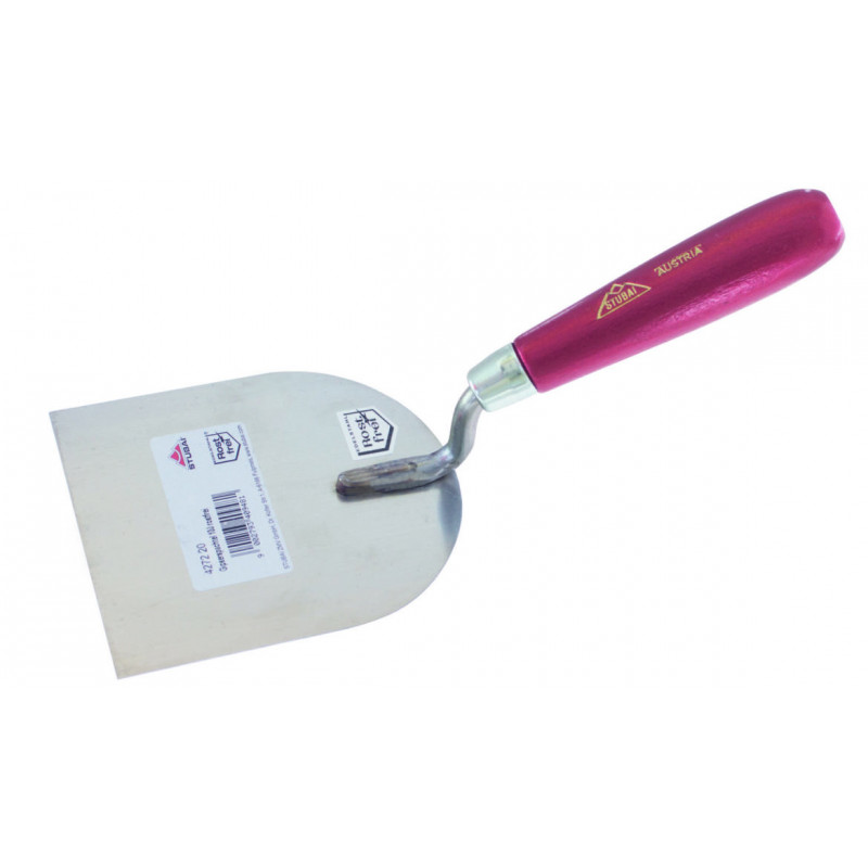 Spatule de plâtriers, rouge,inoxydable - 100 mm