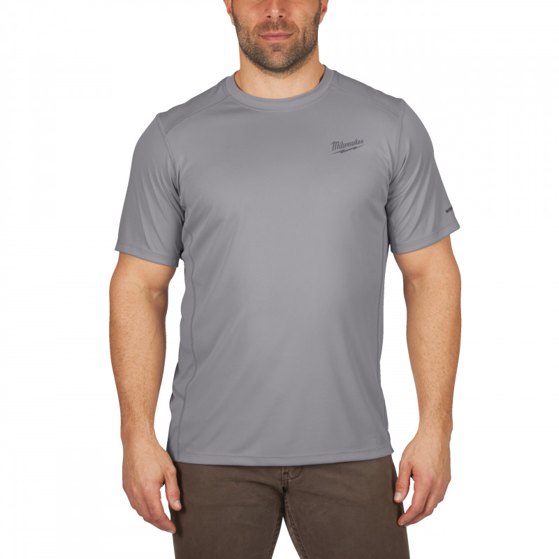 T-SHIRT RESPIRANT MANCHES COURTES GRIS WWSSG-S